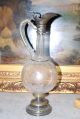 Danish Madsen Baagues 1800 ' S Victorian Silver Plate Mounted Crystal Wine Carafe Decanters photo 3