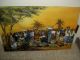 Large African Oil Painting Tribal Group Scene Signed John Njenga Kenya Other photo 2