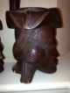 Antique Wood Carving African Tribal Primitive Sculpture Statue Wall Art Mask Sculptures & Statues photo 3