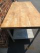 Antique Vintage Industrial Butcher Block Galvanized Steel Table Other photo 3