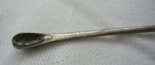 A Georgian White Metal Silver Antique Vanity Ear Wax Spoon Cleaner Medical Tool photo