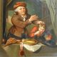 18c Oil Painting On Panel Dentist Extracting Childs Tooth Student Of Gerrit Dou Dentistry photo 4