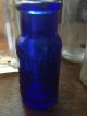 Antique Embissed Glass Bottle Of 6 Cobalt Blue Rawleighs Foley Castoria Bottles & Jars photo 2