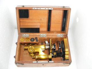 19th Century Brass Microscope,  No.  9419 By C.  Reichert,  Wien photo