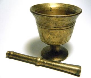 Antiques Medicine Mortars & Pestles Old Bowl Made ​​from Brass Thailand photo