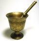 Antiques Medicine Mortars & Pestles Old Bowl Made ​​from Brass Thailand Mortar & Pestles photo 4