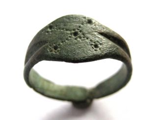 Finest Circa.  600 A.  D British Anglo Saxon Period Ae Bronze Ring.  Vf photo