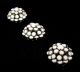 Vintage 3 Buttons White Glass Rhinestone Cluster Prong Set In Silver 7/8” W ½” H Buttons photo 8