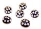 Vintage 6 Black Plastic Dome Buttons W/ Sparkling Glass Rhinestones ¾”w X 3/8”h Buttons photo 9