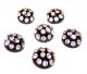 Vintage 6 Black Plastic Dome Buttons W/ Sparkling Glass Rhinestones ¾”w X 3/8”h Buttons photo 5