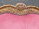 Pair Of French Provincial Ornate Carved Wood Pink Velvet Accent Arm Chairs Post-1950 photo 5