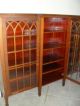 Arts And Crafts Sheraton Revival Mahogany Bookcase Cabinet Gothic Revival 1900-1950 photo 1