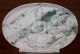 Vtg/ant Chinese Nephrite Celadon Jade Plate Platter Charger,  Teacher W/ Dragon Other photo 1