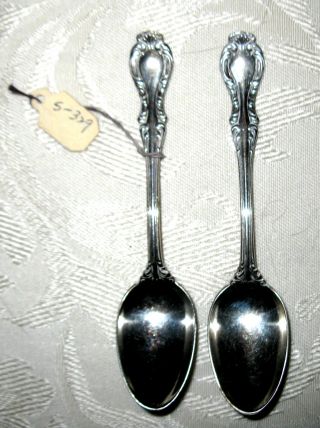 2 Antique Sterling Silver Baby Spoon 1835 R Wallace Pat.  97 photo