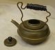 Ca 1900 Brass Teapot Tea Kettle Wood Handle & Knob Triangle Spout Saugatuck Mi Metalware photo 2