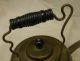 Ca 1900 Brass Teapot Tea Kettle Wood Handle & Knob Triangle Spout Saugatuck Mi Metalware photo 4