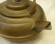 Ca 1900 Brass Teapot Tea Kettle Wood Handle & Knob Triangle Spout Saugatuck Mi Metalware photo 5