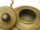 Ca 1900 Brass Teapot Tea Kettle Wood Handle & Knob Triangle Spout Saugatuck Mi Metalware photo 6