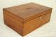Antique Early 19th Century Stainwood Inlaid Wooden Jewelry Desk Box Boxes photo 11