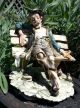 Vintage Capo Di Monte Bum On A Bench Figurine Signed,  Hallmark And Italy Stamp Figurines photo 1