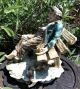 Vintage Capo Di Monte Bum On A Bench Figurine Signed,  Hallmark And Italy Stamp Figurines photo 2