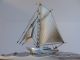 Masterly Hand Crafted Japanese Sterling Silver 960 Model Yacht By Seki Japan Nr Other photo 2