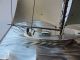 Masterly Hand Crafted Japanese Sterling Silver 960 Model Yacht By Seki Japan Nr Other photo 5