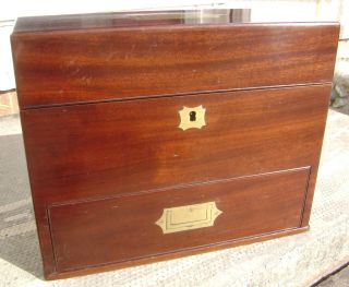 Antique Georgian Early 19thc Mahogany Doctors Apothecary Cabinet Box photo