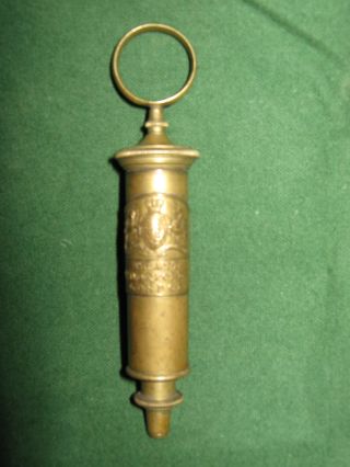 Antique C1850s Brass Medical Syringe Instrument By Pratt Oxford St London photo