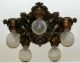 (( (bronze)) ) C.  20 ' S Art Nouveau Polychrome Ceiling Lamp Light 1 Of 2 Pair Chandeliers, Fixtures, Sconces photo 8