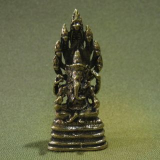 Elephant God Ganesha Ganesh Nakprok Knowledge Sacred Hindu Charm Thai Amulet photo