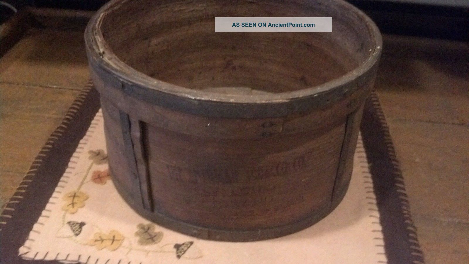 Antique Early Wood American Tobacco Primitive Bentwood Pantry Dry Measure Box Primitives photo