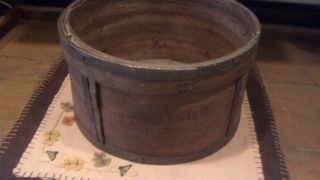 Antique Early Wood American Tobacco Primitive Bentwood Pantry Dry Measure Box photo