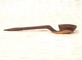Antique Vtg Primitive Wooden Spoon Amazing Design,  Wood,  & Grain Mid Century? photo