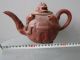 Chinese Pottery Yixing Zisha Teapot Purplish Red Carving Dragon Three Feet Teapots photo 5