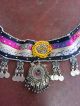 Vintage Kuchi Tribal Embroidered Beaded Pendants Belt Bellydance Middle East photo 2