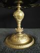 Very Rare 19th Century Brass Compote With Faces & Hand Painted Porcelain Plate Metalware photo 6