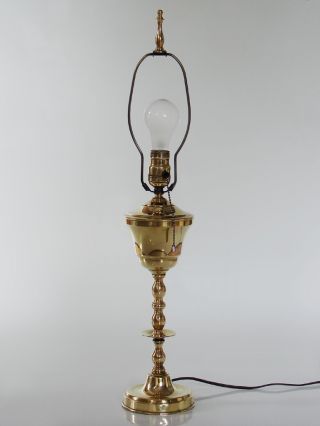 Vintage Brass,  Baldwin Colonial Williamsburg Style Table Desk Lamp Candlestick photo