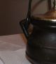 Antique Heavy Thick Cast Iron Pot Brass Lid Handle Fireplace Starter Cauldron Hearth Ware photo 2