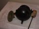 Antique Heavy Thick Cast Iron Pot Brass Lid Handle Fireplace Starter Cauldron Hearth Ware photo 6