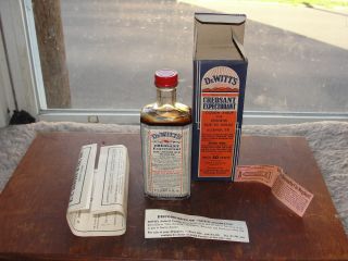 Dewitt ' S Creosant Cough Syrup With Three Papers In Box Chicago Il photo