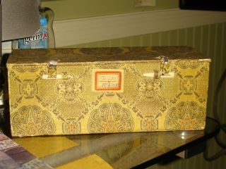 Rare Antique/vintage Chinese Wallpaper Dresser Box C.  1922 Bone Latches? Look@@@ photo