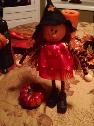 Primitive Folk Art Standing Witch.  Halloween photo