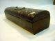 Early Victorian Oak Wood,  Silver,  Mother Of Pearl Inlay Glove Box W/lock Boxes photo 6