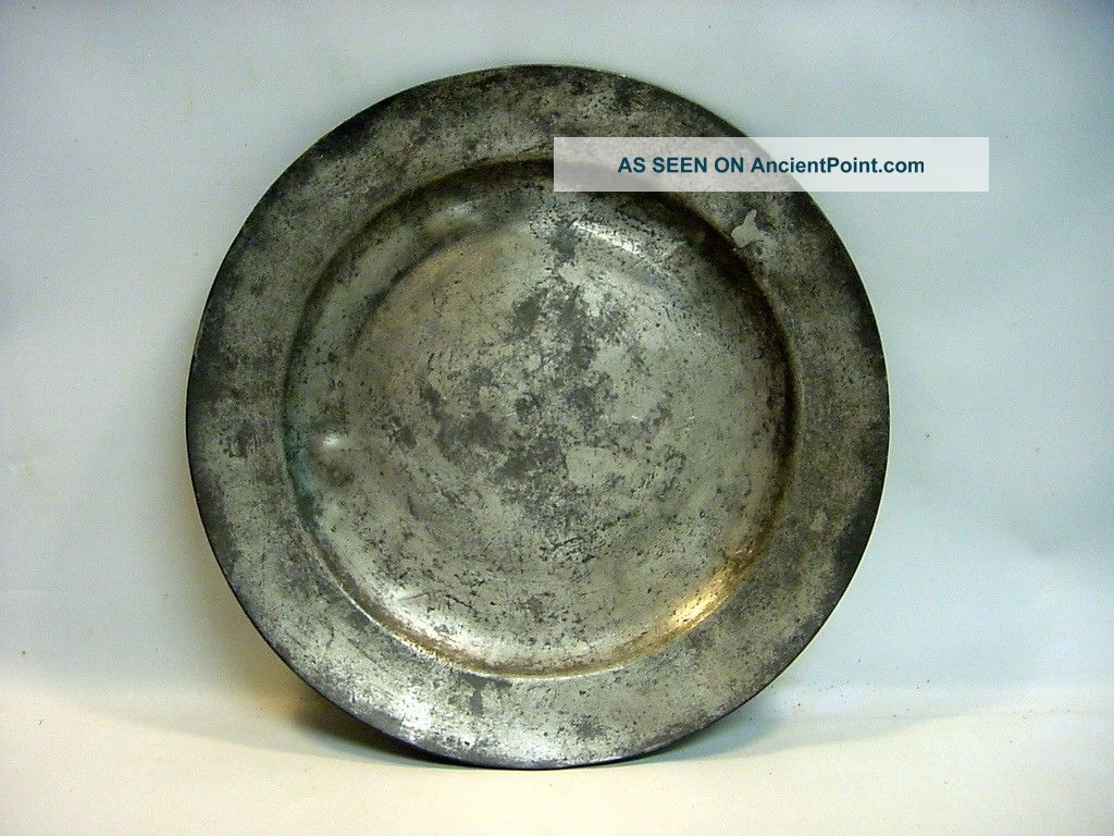 C.  1654 - 1660 Charles Karl X Gustav Swedish Pewter Charger Plate 12 