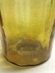 Vtg Antique? Amber Glass Decanter Ribbed Hand Blown Pontil Bubbles Age Unknown Decanters photo 1