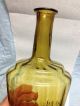 Vtg Antique? Amber Glass Decanter Ribbed Hand Blown Pontil Bubbles Age Unknown Decanters photo 8