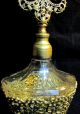 Victorian French Bronze & Glass Ormolu Filigree Guilloche Perfumer W/ Dauber Perfume Bottles photo 3
