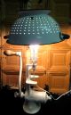 Primitive Handcrafted Kitchen Grinder Electric Lamp Colendar Shade Patina White Primitives photo 1
