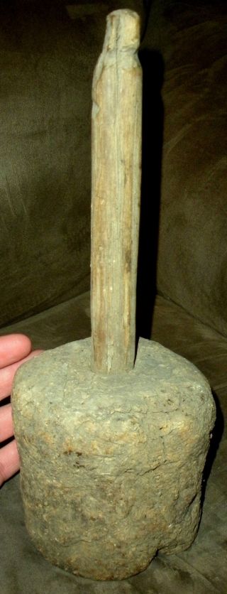 Antique 18th Century Revolutionary War Era Primitive Burl Hammer / Masher Vafo photo